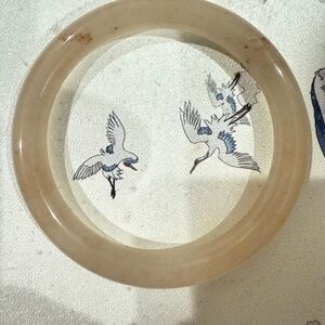 Natural Light Pink Peach Blossom Jinsi Jade Bangle /Bracelet—60mm